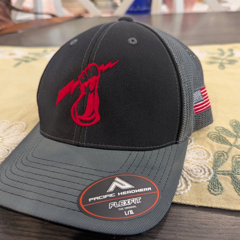 Jake's electric Pacific headwear flexfit fitted hat
